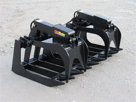 grapple bucket for skid steer rental|skid steer post attachment rental.